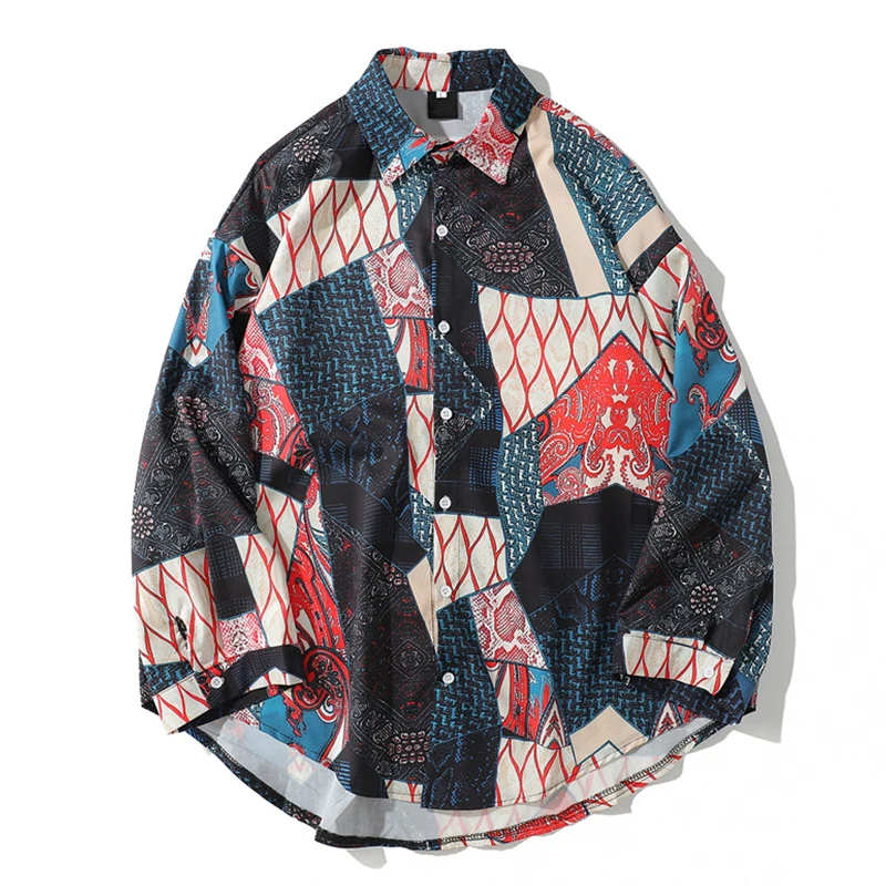 Autumn Japanese Ukiyo Geometric Patchwork Long Sleeve Shirts 2019 Hip Hop Casual Streetwear Men Women Shirt
Autumn Japanese Ukiyo Geometric Patchwork Long Sleeve Shirts 2019 Hip Hop Casual Streetwear Men Women Shirt