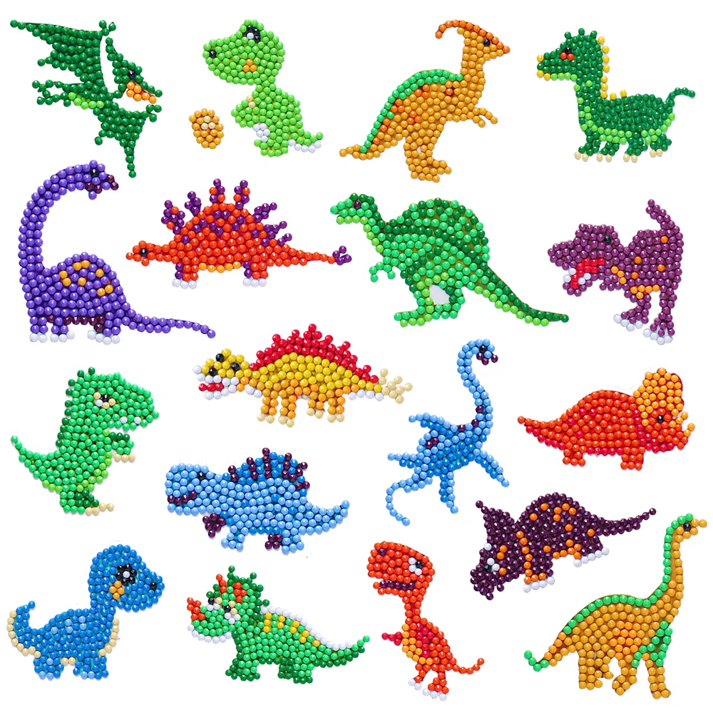 18Pcs Diamond Painting Kits 5D DIY Diamond Painting Kits by Numbers Handmade Sticker Arts and Crafts for Children(Dinosaur)
18Pcs Diamond Painting Kits 5D DIY Diamond Painting Kits by Numbers Handmade Sticker Arts and Crafts for Children(Dinosaur)