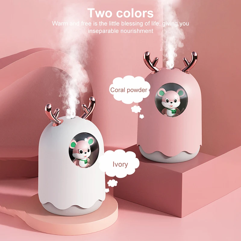 Cute Little Mouse Humidifier Portable USB Ultrasonic Diffuser Cool Mist Maker Air Humificador Purifier With Light Car Home
Cute Little Mouse Humidifier Portable USB Ultrasonic Diffuser Cool Mist Maker Air Humificador Purifier With Light Car Home