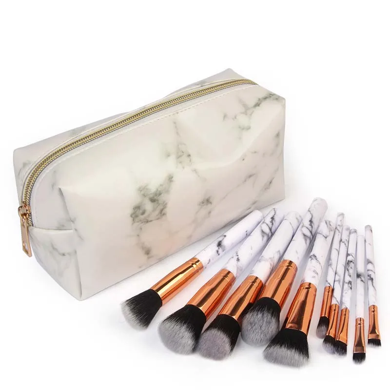 10pcs Marble MakeUp Brushes with Cosmetic bag Multifunctional Makeup Brush Concealer Eyeshadow Foundation Makeup Brush Set Tool
10pcs Marble MakeUp Brushes with Cosmetic bag Multifunctional Makeup Brush Concealer Eyeshadow Foundation Makeup Brush Set Tool