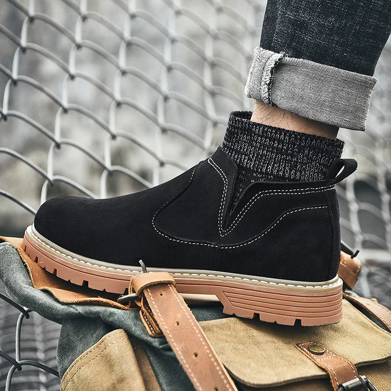 Mens Hightop Shoes Casual Leather Shoes For Men Mens Sneakers Black Boots Leisure High Top Men's Zapatillas Negras Brown
Mens Hightop Shoes Casual Leather Shoes For Men Mens Sneakers Black Boots Leisure High Top Men's Zapatillas Negras Brown