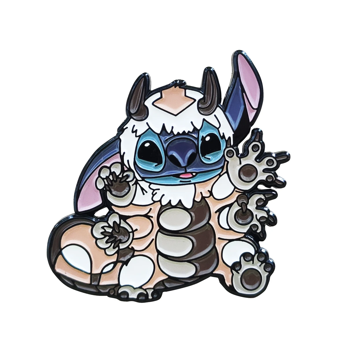 Stitch Cosplay Avatar Appa Ститч Косплей Аватара Каппа рюкзак Одежда Жесткая эмалированная