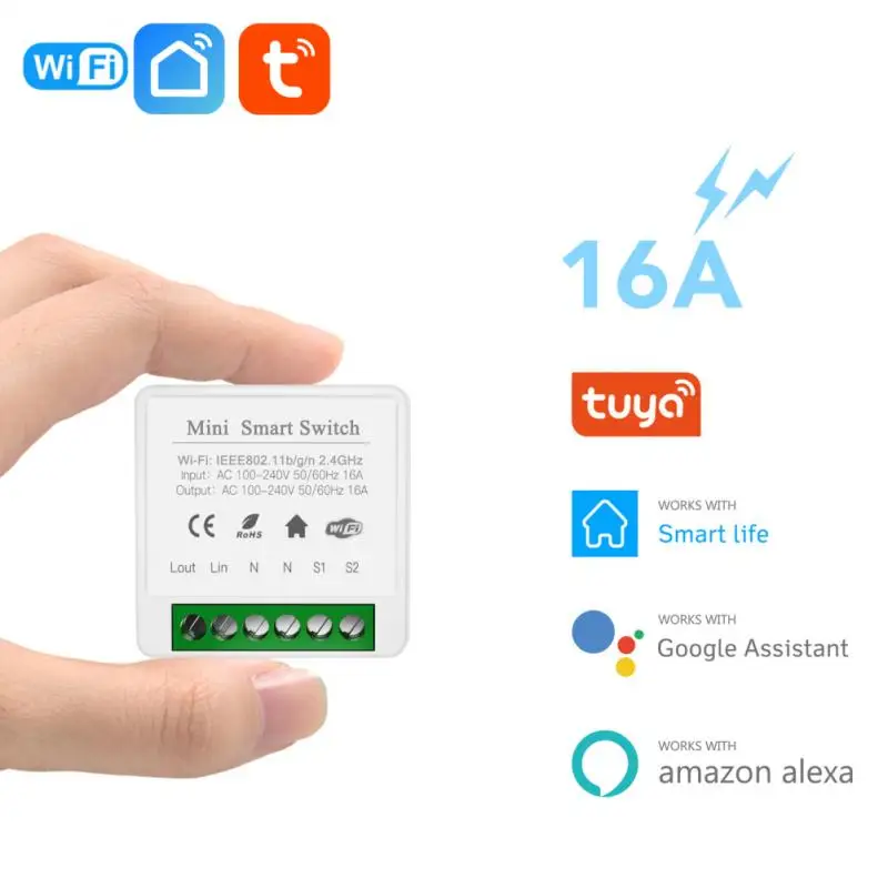 Tuya MINI Wifi Smart Switch 16A 2-way Control Timer Wireless Switches Smart Life Automation Compatible With Alexa Google Home
Tuya MINI Wifi Smart Switch 16A 2-way Control Timer Wireless Switches Smart Life Automation Compatible With Alexa Google Home