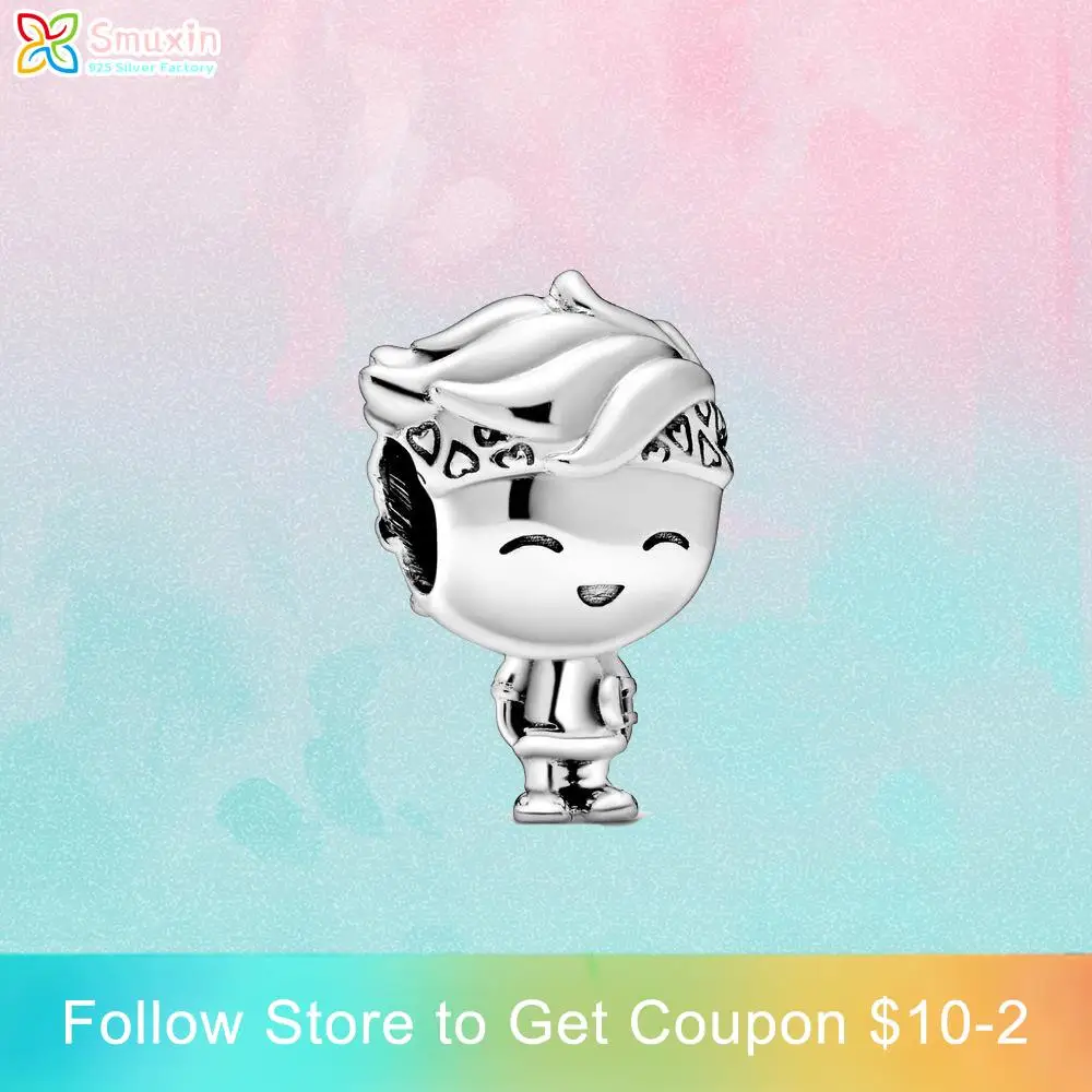 Smuxin S925 Sterling Silver Beads Boy Teenager Charms fit Original Pandora Bracelets Women DIY Jewelry
Smuxin S925 Sterling Silver Beads Boy Teenager Charms fit Original Pandora Bracelets Women DIY Jewelry