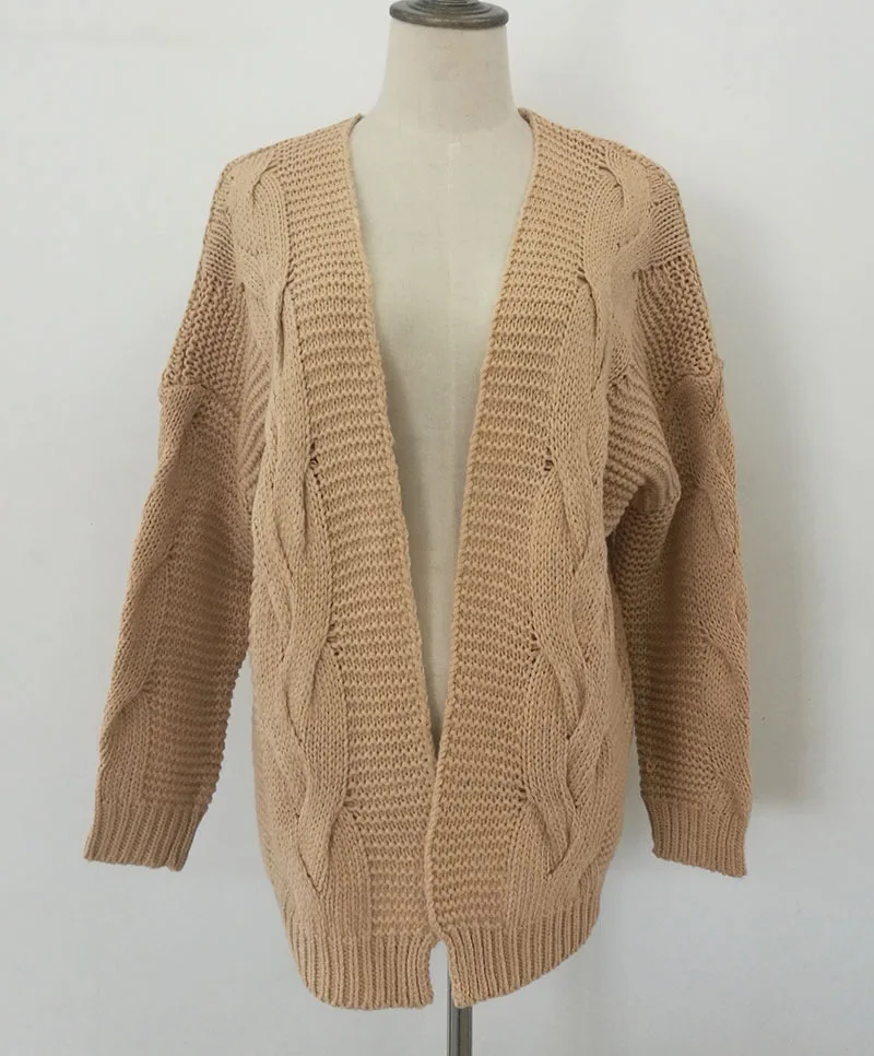 Twist Cardigan European and American Style Solid Color Thick Needle Loose Large Size Sweater Cardigan Women Oversized Sweater
Twist Cardigan European and American Style Solid Color Thick Needle Loose Large Size Sweater Cardigan Women Oversized Sweater