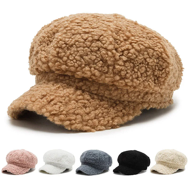 2021 New Fashion Women Faux Fur Octagonal Hats Autumn Winter Outdoor Artificial Wool Warm Hats Female Casual Painter Newsboy Cap
2021 New Fashion Women Faux Fur Octagonal Hats Autumn Winter Outdoor Artificial Wool Warm Hats Female Casual Painter Newsboy Cap