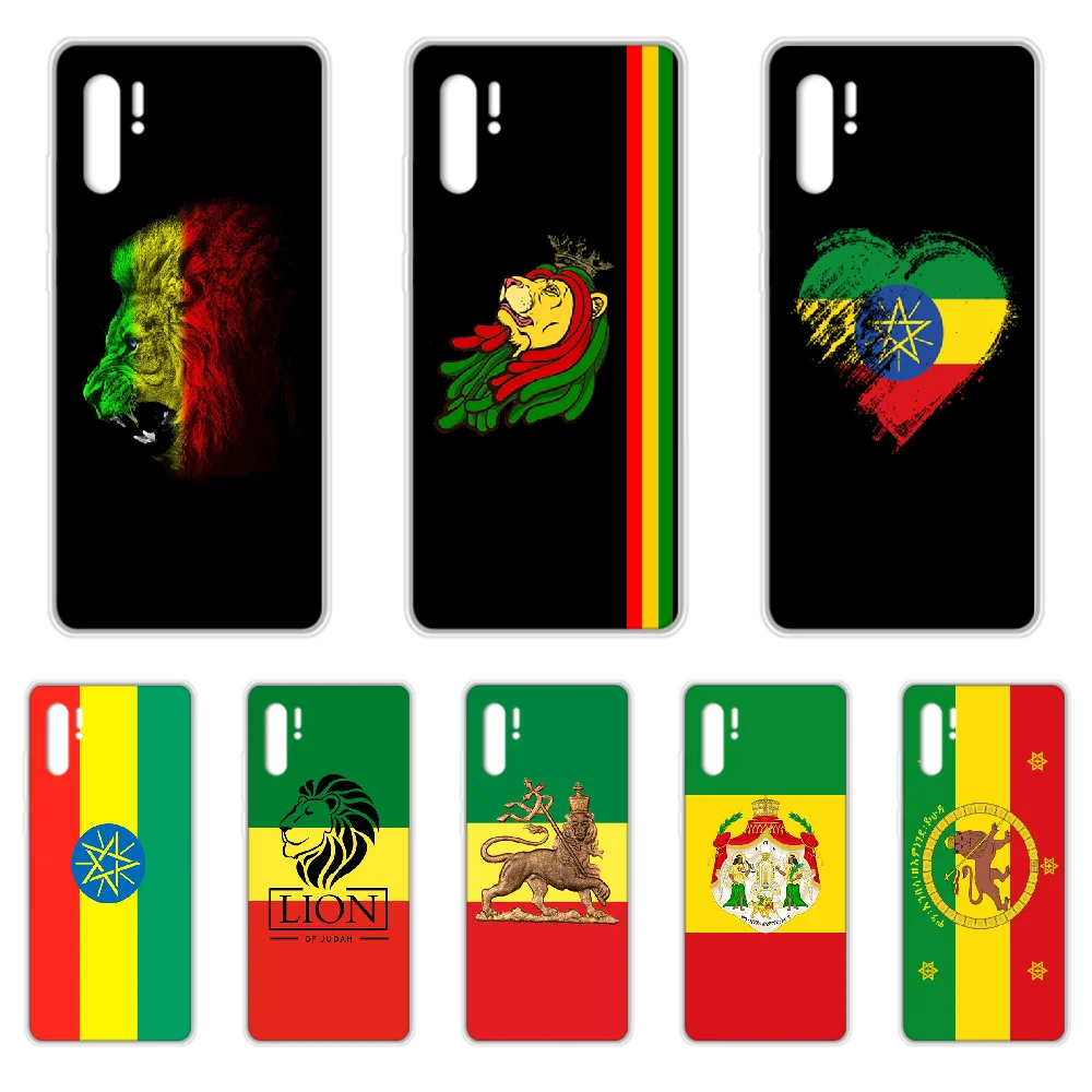 ethiopia flag Sign lion Phone Case cover hull For SamSung Galaxy note A 5 7 71 8 10 20 30 40 50 70 80 e plus transparent hoesjes | Мобильные