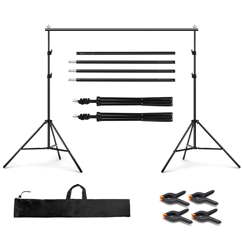 Photo Studio Kits Backdrop Stand Kit Photography Accessories Light Stand And Four Clip Free Shipping 2*3m Background Frame
Photo Studio Kits Backdrop Stand Kit Photography Accessories Light Stand And Four Clip Free Shipping 2*3m Background Frame