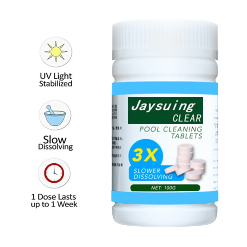 50pcs/Bottle Pool Cleaning Effervescent Chlorine Tablets Cage Disonfectant Swimming Pool Clarifier Chemical Floater Dispenser
50pcs/Bottle Pool Cleaning Effervescent Chlorine Tablets Cage Disonfectant Swimming Pool Clarifier Chemical Floater Dispenser