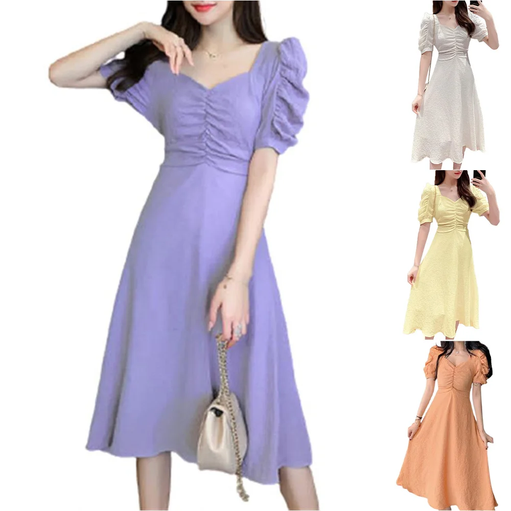 Женское Повседневное платье с пышными рукавами, элегантное корейское платье, летние женские платья средней длины с V-образным вырезом, плат...
Женское Повседневное платье с пышными рукавами, элегантное корейское платье, летние женские платья средней длины с V-образным вырезом, плат...