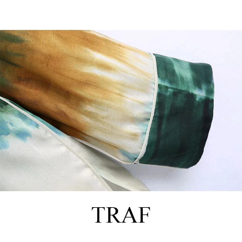 TRAF Women's Clothing Trouser Suits Vintage Tie Dyed Printing Blouses Chic Casual Pants Female Fashion Elastic Waist Trousers
TRAF Women's Clothing Trouser Suits Vintage Tie Dyed Printing Blouses Chic Casual Pants Female Fashion Elastic Waist Trousers