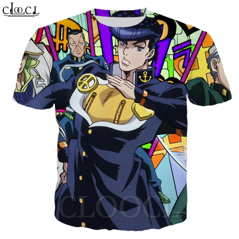 Мужская и женская футболка с 3D принтом CLOOCL аниме Jojo Необычные приключения