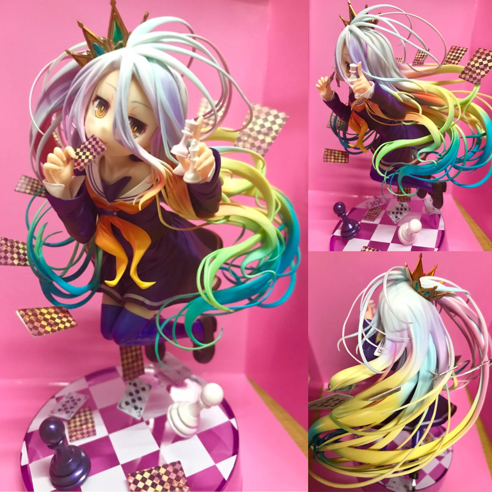 

Japanese Anime No Game No Life White Shiro Poker Sexy Girl Figurine PVC Action Figure Collection Model Toys Doll Ornaments Gift