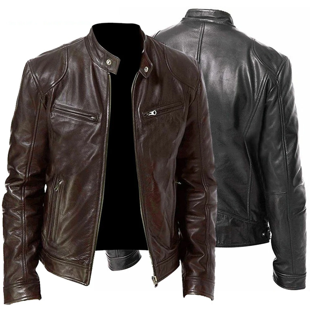 Autumn New High-quality Leather Jacket Men's Leather Jacket Coat Motorcycle Stand-up Collar Washed Leather Jacket
Autumn New High-quality Leather Jacket Men's Leather Jacket Coat Motorcycle Stand-up Collar Washed Leather Jacket