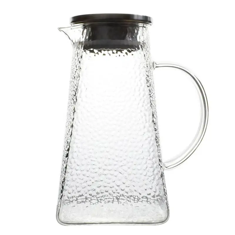 High Quality 0.32gal Large Capacity Transparent Teapot Tea Pitcher Heat Resistant Multi-Use Glass Carafe Water Pitcher With Lid
High Quality 0.32gal Large Capacity Transparent Teapot Tea Pitcher Heat Resistant Multi-Use Glass Carafe Water Pitcher With Lid