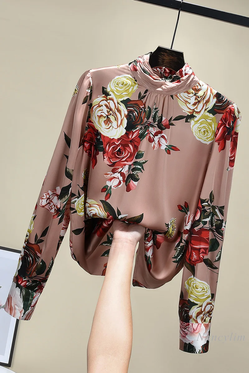 2021 Spring New Women's Clothing Fashion Big Floral Print Shirt Women's Lady's Sweet Turtleneck Long Sleeve Top Blusas Femme
2021 Spring New Women's Clothing Fashion Big Floral Print Shirt Women's Lady's Sweet Turtleneck Long Sleeve Top Blusas Femme