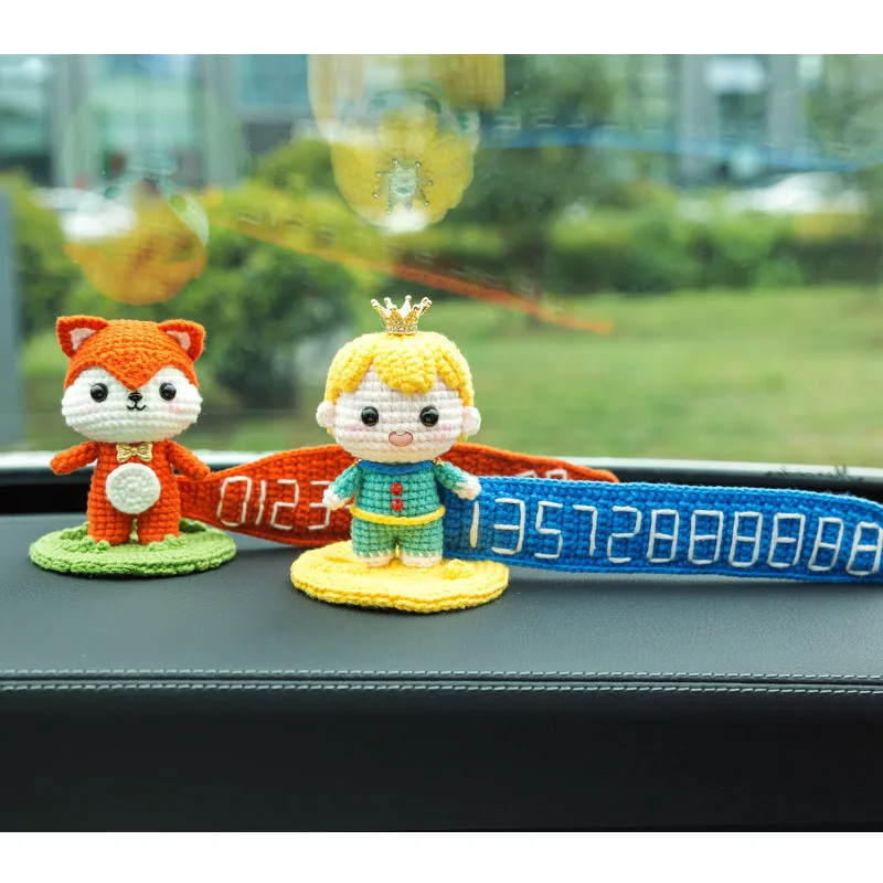 Semi-finished Crochet Toys for Beginners Little Prince Temporary Parking Phone Number Plate Crochet Fox Car Interior Accessories
Semi-finished Crochet Toys for Beginners Little Prince Temporary Parking Phone Number Plate Crochet Fox Car Interior Accessories