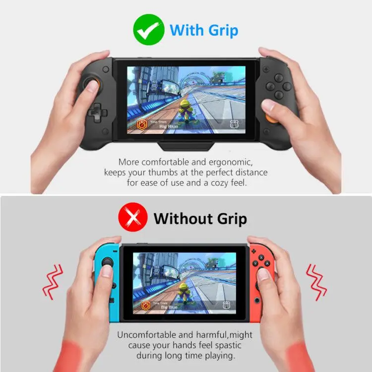Gamepad for Nintend Switch Joypad Controller Handle Grip PD Double Motor Vibration Built-in 6-Axis Gyro with 3 Thumb Grips
Gamepad for Nintend Switch Joypad Controller Handle Grip PD Double Motor Vibration Built-in 6-Axis Gyro with 3 Thumb Grips