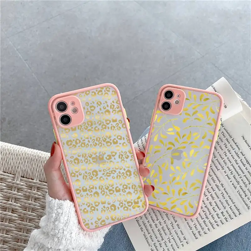Golden leaf flower love leopard print Phone Case matte transparent For iphone 7 8 11 12 13 plus mini x xs xr pro max cover
Golden leaf flower love leopard print Phone Case matte transparent For iphone 7 8 11 12 13 plus mini x xs xr pro max cover