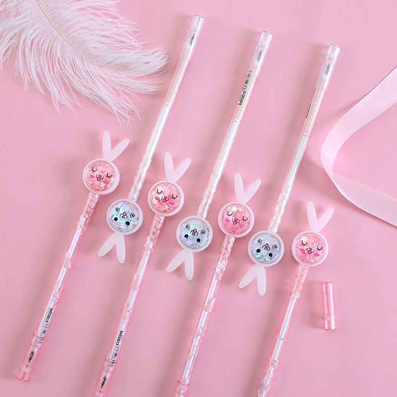 Creative Tail Sequins Gel Pens Cute Kawaii Rabbit Ears Black Ink Pen For Kids Writing Koean Stationery Office School Supplies
Creative Tail Sequins Gel Pens Cute Kawaii Rabbit Ears Black Ink Pen For Kids Writing Koean Stationery Office School Supplies