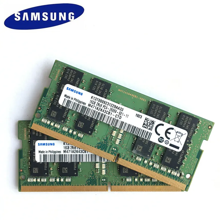 

Память для ноутбука Samsung DDR4 16 Гб 2RX8 PC4 2666 в DIMM, память для ноутбука 16 Гб DDR4 2666 МГц, память для ноутбука, оперативная память для ноутбука
