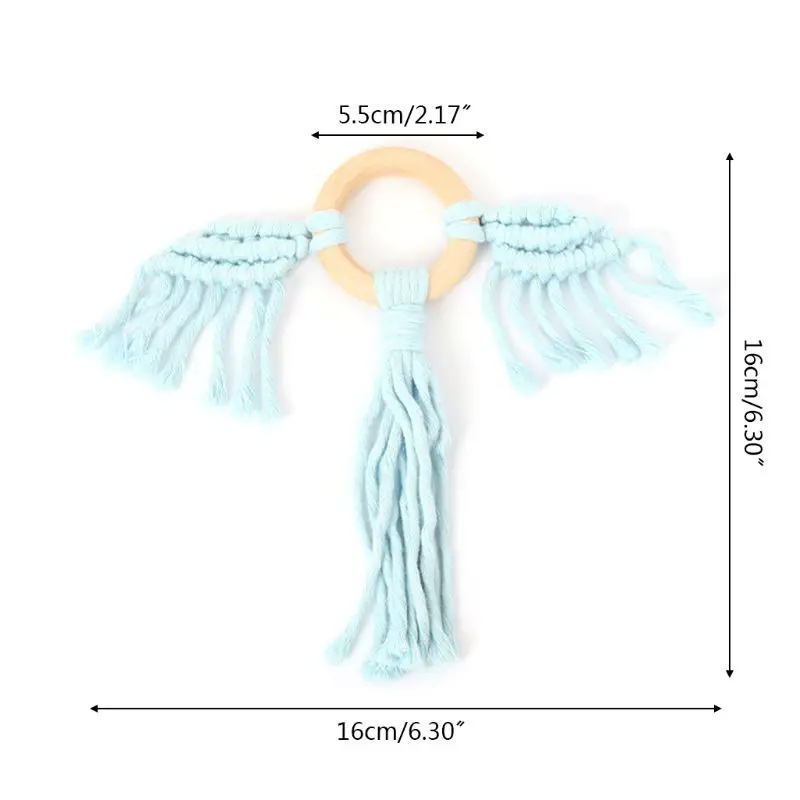 Baby Teething Wooden Ring Crochet Tassel Teether Bracelet Newborn Nursing Toys
Baby Teething Wooden Ring Crochet Tassel Teether Bracelet Newborn Nursing Toys
