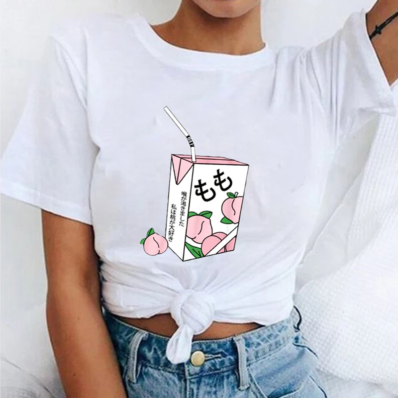Peach Juice Harajuku T Shirt Women Ullzang Vintage 90s Aesthetic T-shirt Korean Style Tshirt Fashion Graphic Top Tees Female
Peach Juice Harajuku T Shirt Women Ullzang Vintage 90s Aesthetic T-shirt Korean Style Tshirt Fashion Graphic Top Tees Female