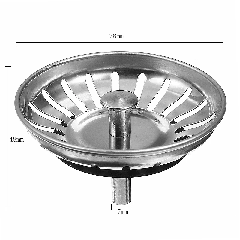 High Quality 1pc 304 Stainless Steel Kitchen Sink Strainer Stopper Waste Plug Sink Filter Bathroom Basin Sink Drain
High Quality 1pc 304 Stainless Steel Kitchen Sink Strainer Stopper Waste Plug Sink Filter Bathroom Basin Sink Drain