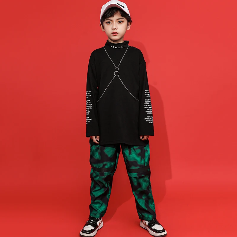 Cool Hip Hop Costumes For Girls Boys Black Sweater Casual Loose Street Dancing Practice Pants Ballroom Dance Clothes Kids
Cool Hip Hop Costumes For Girls Boys Black Sweater Casual Loose Street Dancing Practice Pants Ballroom Dance Clothes Kids