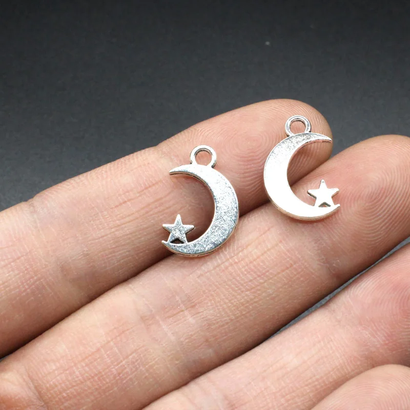 Chxiuu Alloy Parts 13×17mm 20PCS Antique Silver Metal Alloy Small Moon Star Charms Pendant for Jewelry Making or Diy Carfts
Chxiuu Alloy Parts 13×17mm 20PCS Antique Silver Metal Alloy Small Moon Star Charms Pendant for Jewelry Making or Diy Carfts