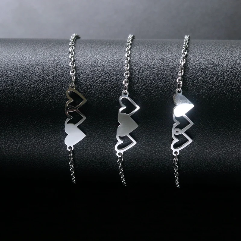 Stainless Steel Love Bracelet Ladies Girl Jewelry Bracelet Creative Sisters Friendship Chain Bracelets 18+5cm New 1pc 3 Styles
Stainless Steel Love Bracelet Ladies Girl Jewelry Bracelet Creative Sisters Friendship Chain Bracelets 18+5cm New 1pc 3 Styles