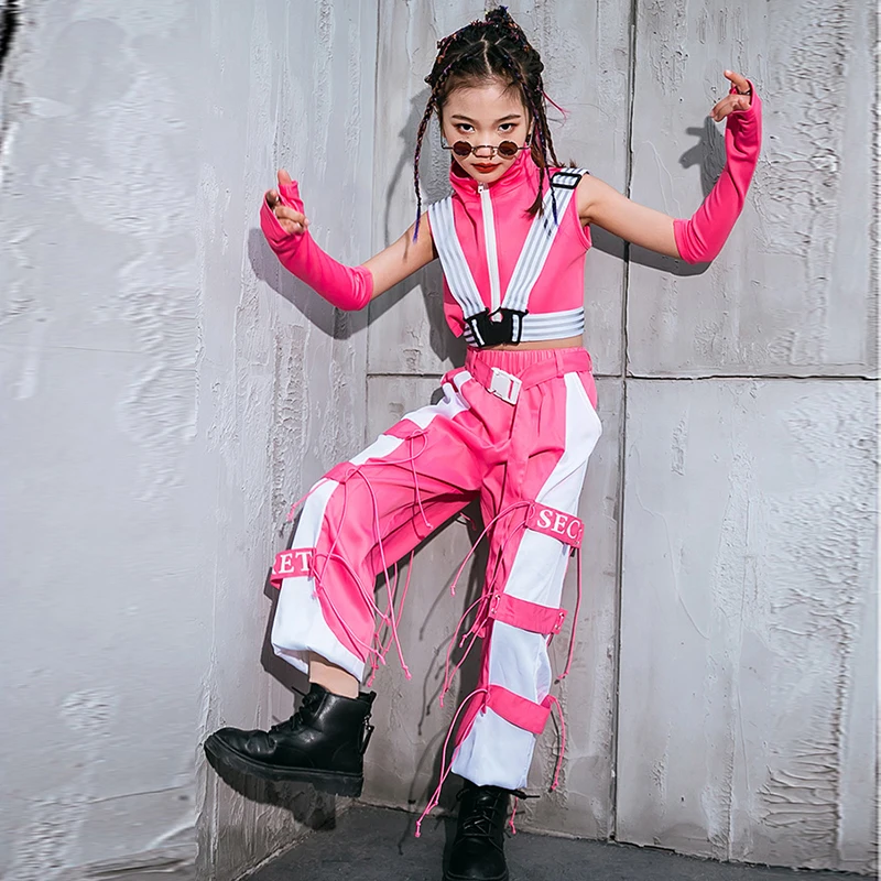 Girls Fluorescent Pink Jazz Dancing Clothes Suit Catwalk Show Set Street Dance Competition Costume Hip Hop Streetwear YS1730
Girls Fluorescent Pink Jazz Dancing Clothes Suit Catwalk Show Set Street Dance Competition Costume Hip Hop Streetwear YS1730