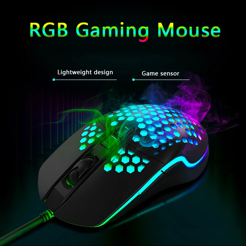 Игровая мышь CHYI RGB эргономичный дизайн светодиодный ная подсветка USB Проводная