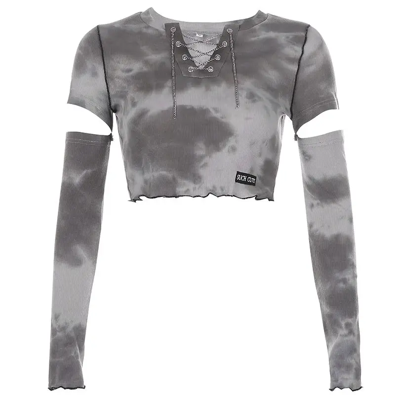 black gothic tie dye long sleeve crop tops women harajuku vintage casual sexy streetwear aesthetic elegant bodycon t shirt 2021
black gothic tie dye long sleeve crop tops women harajuku vintage casual sexy streetwear aesthetic elegant bodycon t shirt 2021