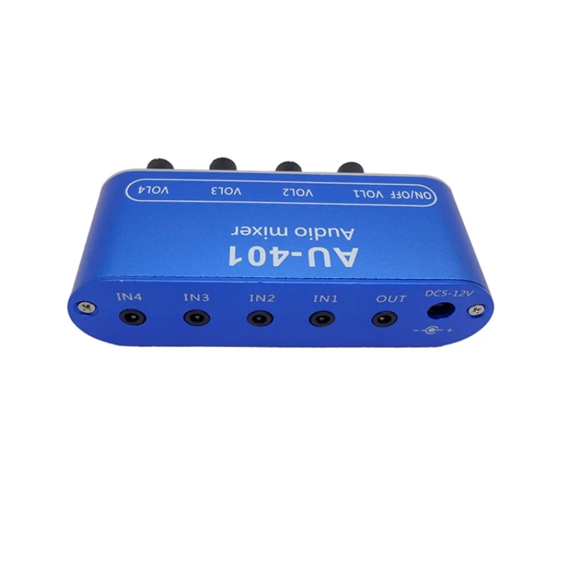AU-401 DC 5V-12V Stereo Audio Mixer 4 Input 1 output Individually Controls Board Sound mixing DIY Headphones Amplifier
AU-401 DC 5V-12V Stereo Audio Mixer 4 Input 1 output Individually Controls Board Sound mixing DIY Headphones Amplifier