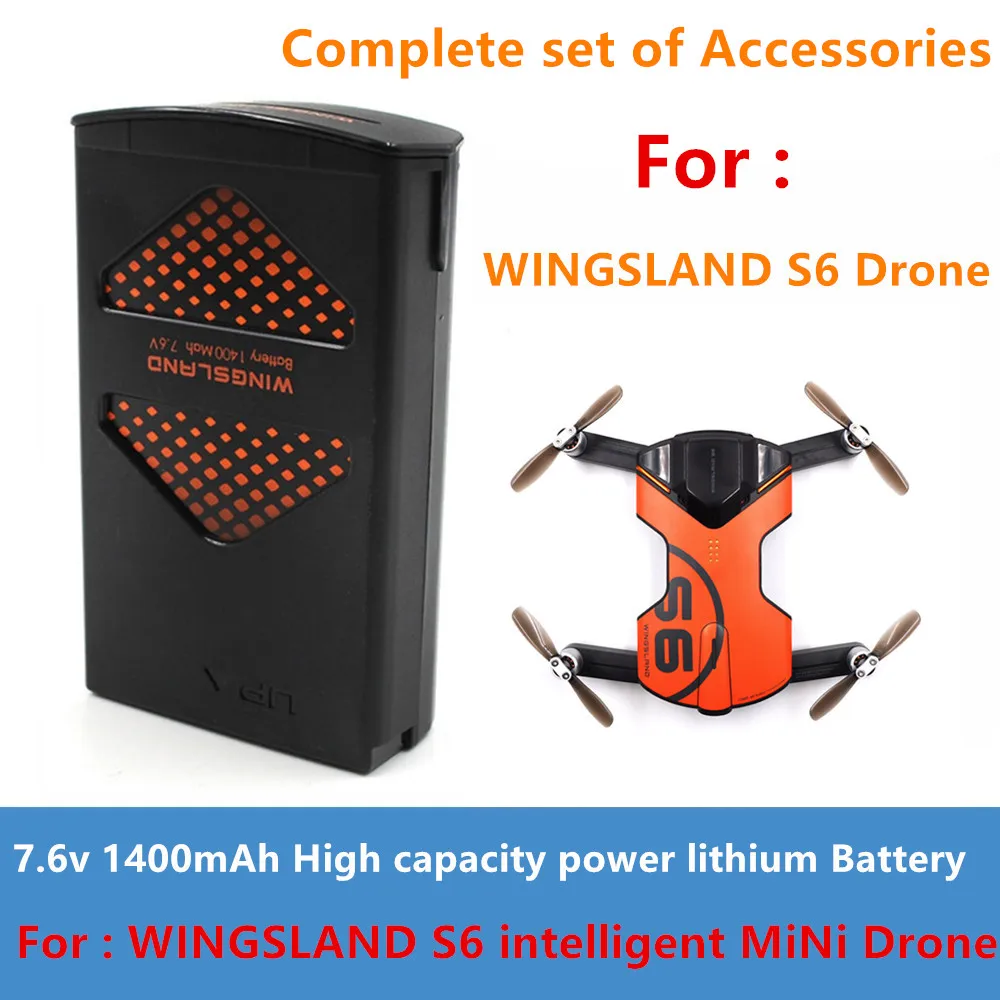 

For Wingsland S6 RC Drone Original Complete set Spare Part Battery/ Propeller blade /LED Searchlight bullet ball Etc Accessories