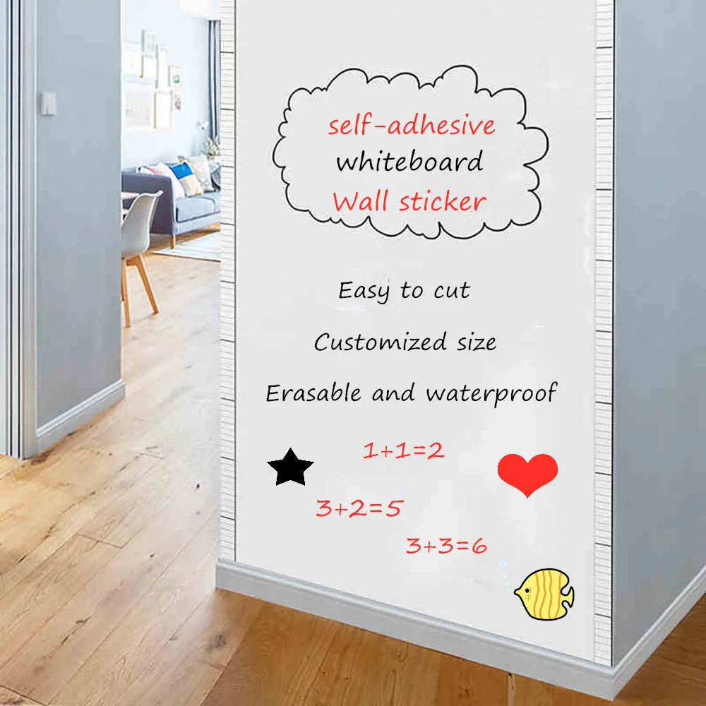 Whiteboard Wall Sticker Self-adhesive Message White Board Removable Drawing Writing Teaching Board For Office School Home Decor
Whiteboard Wall Sticker Self-adhesive Message White Board Removable Drawing Writing Teaching Board For Office School Home Decor
