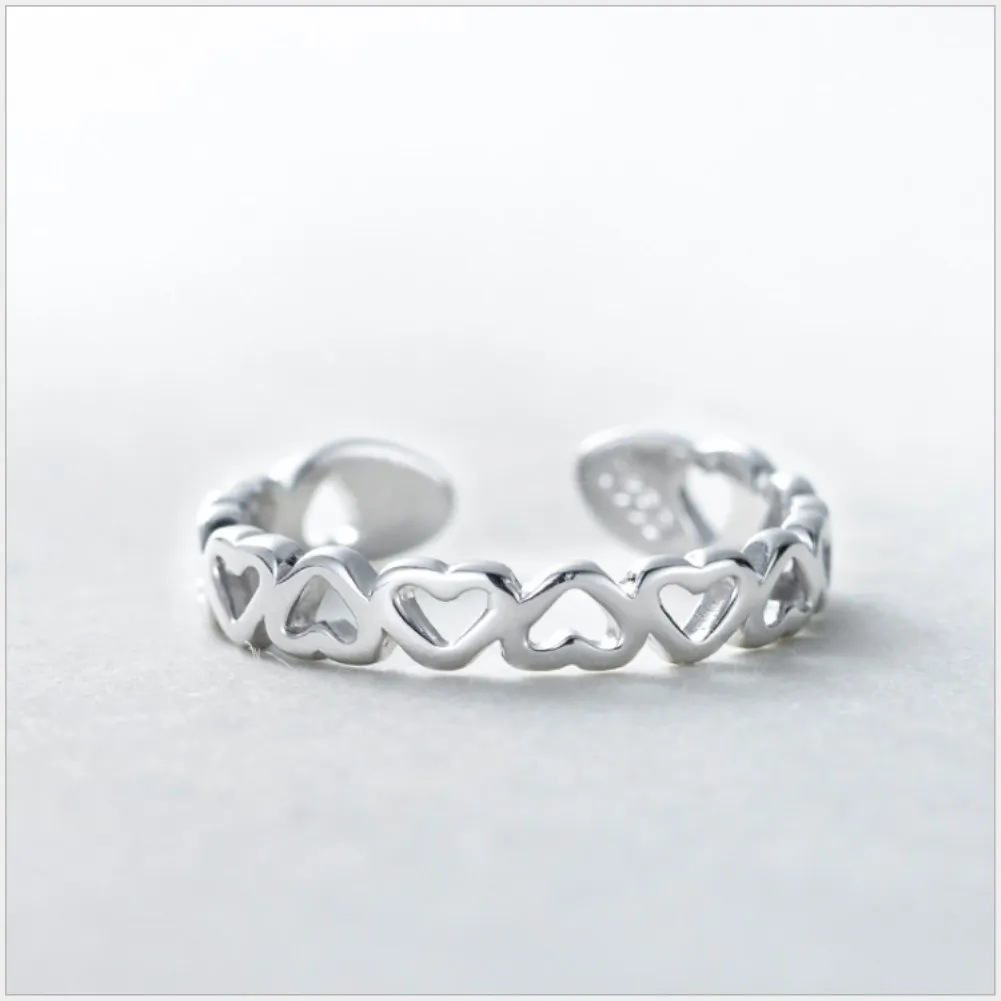 ZEMIOR 925 Sterling Silver Hollow Heart Finger Rings For Women Simple Adjustable Engagement Wedding Ring Romantic Jewelry
ZEMIOR 925 Sterling Silver Hollow Heart Finger Rings For Women Simple Adjustable Engagement Wedding Ring Romantic Jewelry