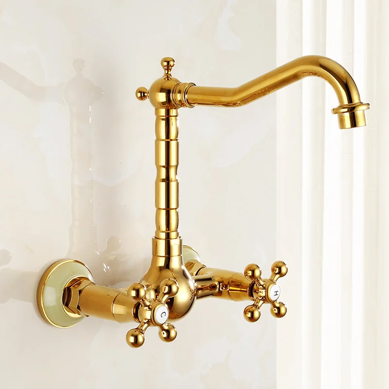 Золотистый смеситель для ванной комнаты, однотонный латунный и мраморный смеситель для раковины, смесители для горячей и холодной воды с двойной ручкой и 2 отверстиями для туалетной комнаты, краны 
Золотистый смеситель для ванной комнаты, однотонный латунный и мраморный смеситель для раковины, смесители для горячей и холодной воды с двойной ручкой и 2 отверстиями для туалетной комнаты, краны