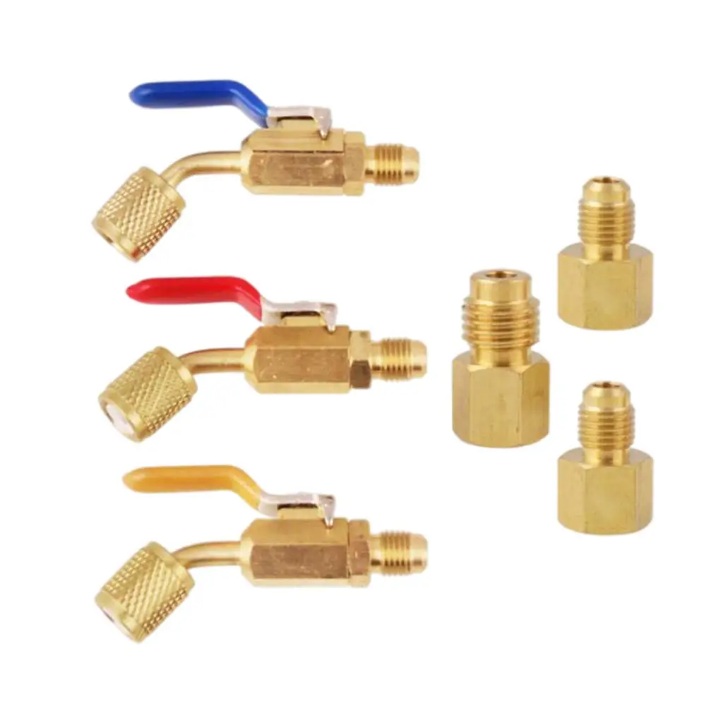 1/4 inch SAE Air Conditioning Refrigerant Ball Valve Car Tool Vacuum Pump Adapter for R410A R12 R22 R134A For Car
1/4 inch SAE Air Conditioning Refrigerant Ball Valve Car Tool Vacuum Pump Adapter for R410A R12 R22 R134A For Car