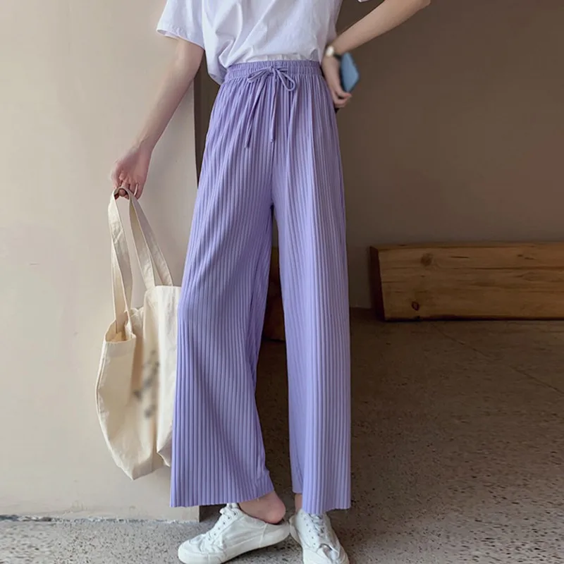 Summer Women Korean Style Wild Loose High Waist Pleated Casual Solid Color Pants
Summer Women Korean Style Wild Loose High Waist Pleated Casual Solid Color Pants
