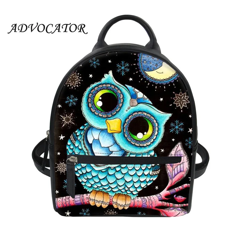 

Backpack Women Cartoon Owl Printing Travel Bag Mini Shoulder Bag for Teenage Girl Student School Bag Bagpack Rucksack Mochilas