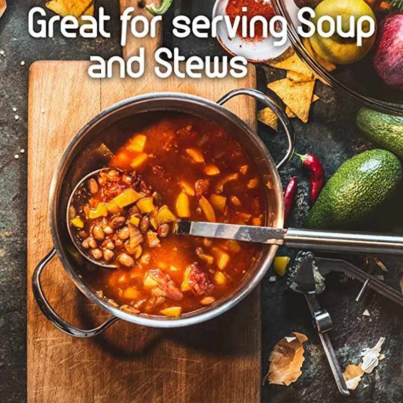 Economical Set of 4 Stainless Steel Soup Ladle 2 Ounce 4 Ounce 6 Ounce 8 Ounce Kitchen ds99