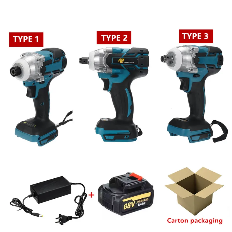 1set 18V 520Nm Cordless Impact Wrench Brushless Electric Wrench 9000mAh Li Battery Hand Drill Installation Power Tools With LED 
1set 18V 520Nm Cordless Impact Wrench Brushless Electric Wrench 9000mAh Li Battery Hand Drill Installation Power Tools With LED