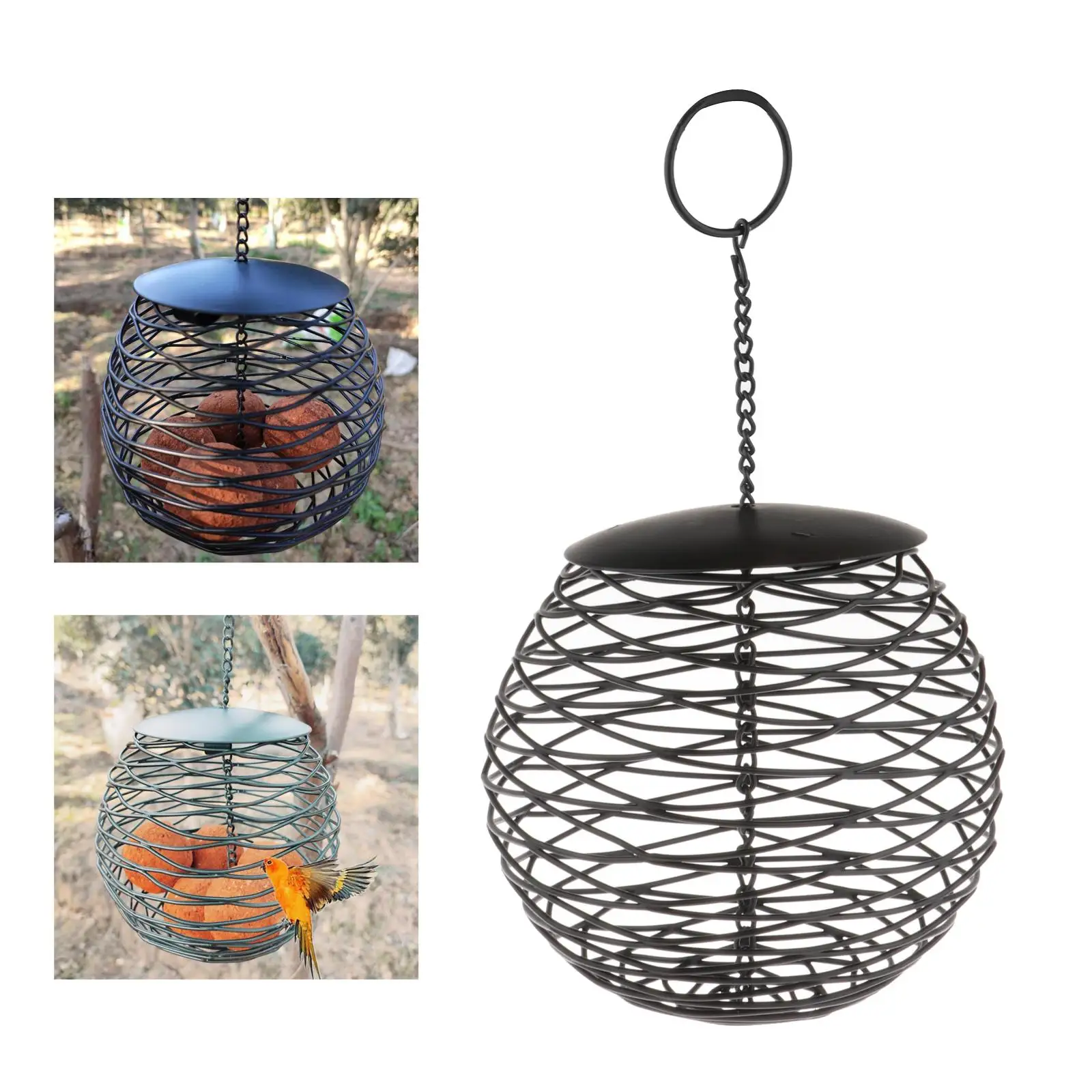 Полая кормушка для птиц, подвесная садовая станция с шариками для кормления жира 
Полая кормушка для птиц, подвесная садовая станция с шариками для кормления жира