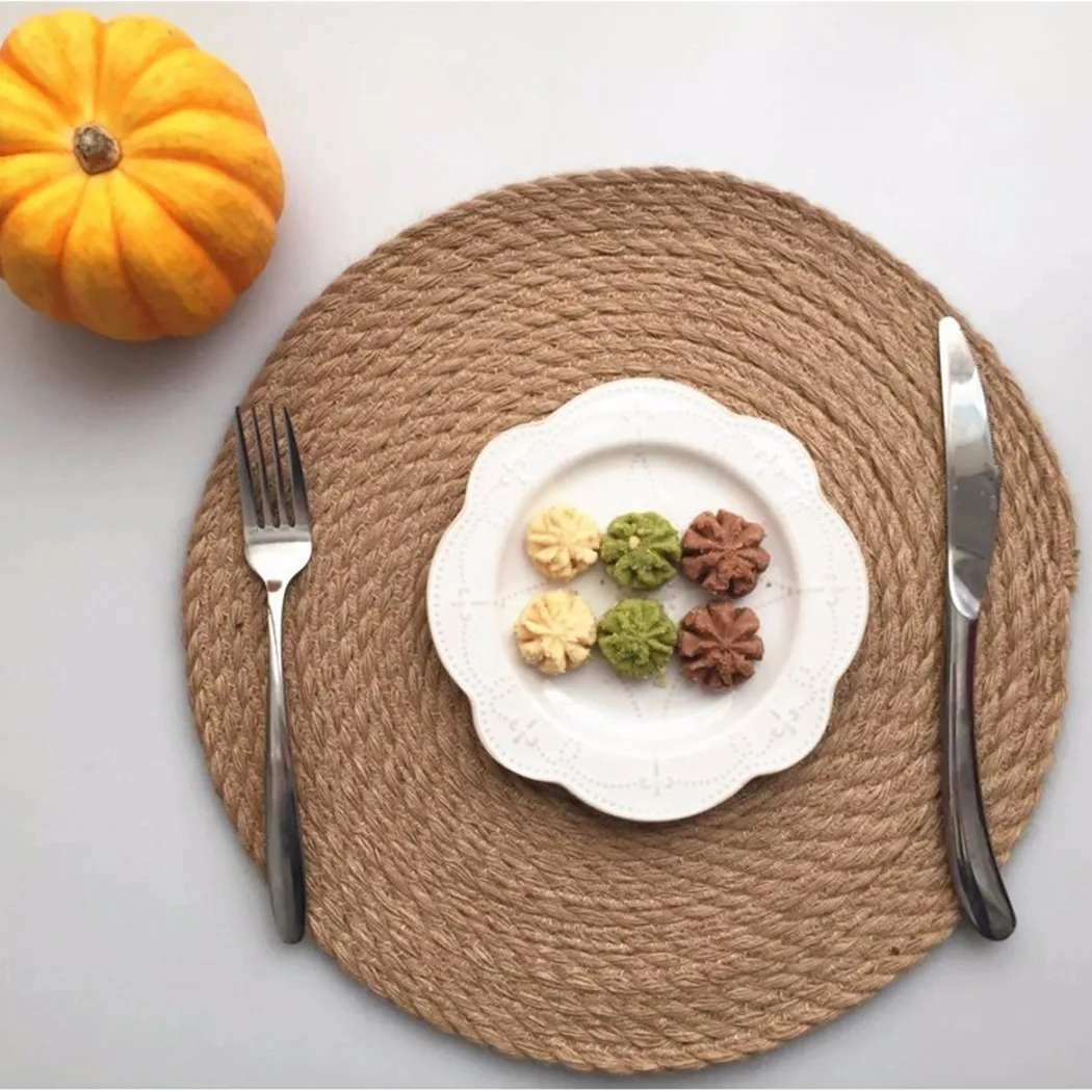 All Linen Straw Non-slip Placemat coaster Corn hull for table dinne Round Insulation pads Table Mats Pads Home Decor
All Linen Straw Non-slip Placemat coaster Corn hull for table dinne Round Insulation pads Table Mats Pads Home Decor
