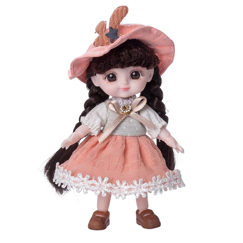 

1/12 BJD 15cm Height Doll with 14 Joints Dress Up Princess Doll Girl Toy Gift Baby Toys