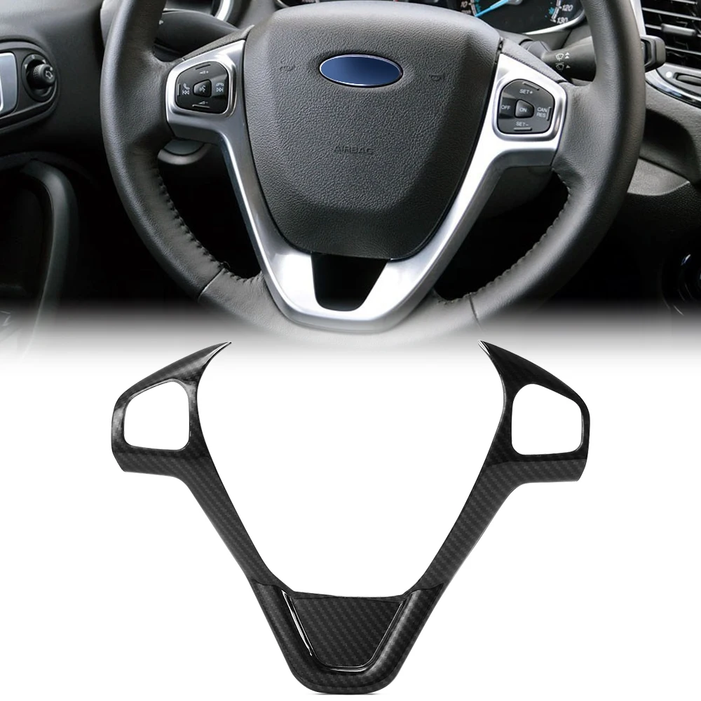 ABS хромированный чехол для руля из углеродного волокна с блестками Ford New Fiesta MK7