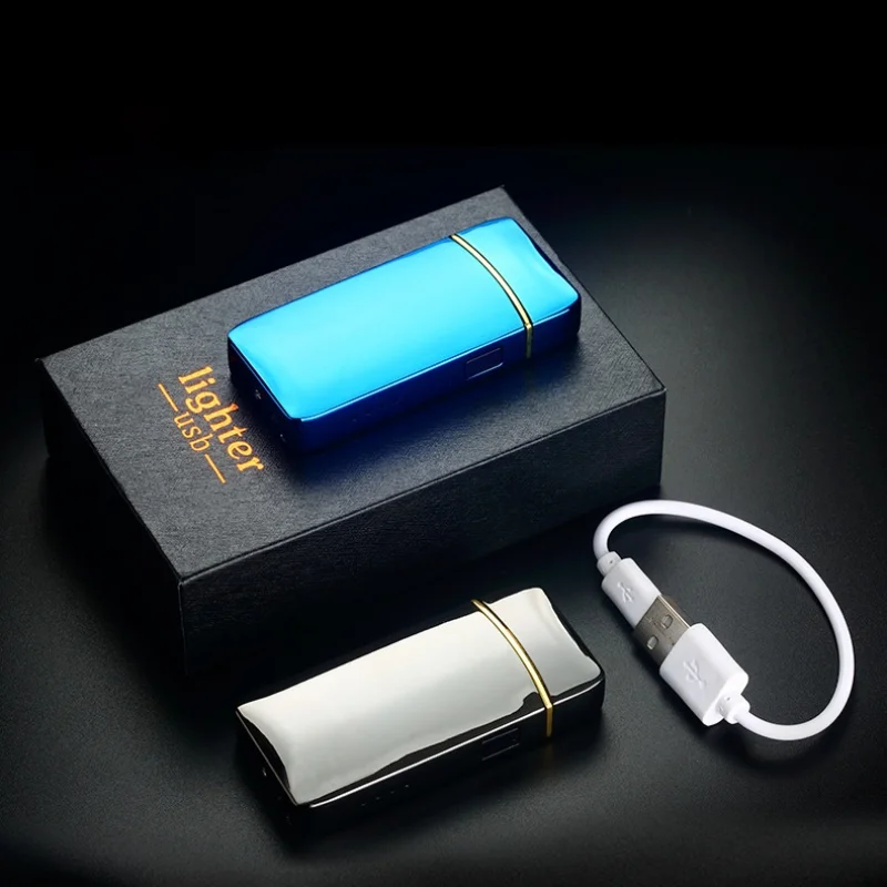 Windproof USB Lighter Fingerprint Induction Rechargeable Flameless Lighter Creative Metal Double-sided Cigarette Lighters Men
Windproof USB Lighter Fingerprint Induction Rechargeable Flameless Lighter Creative Metal Double-sided Cigarette Lighters Men