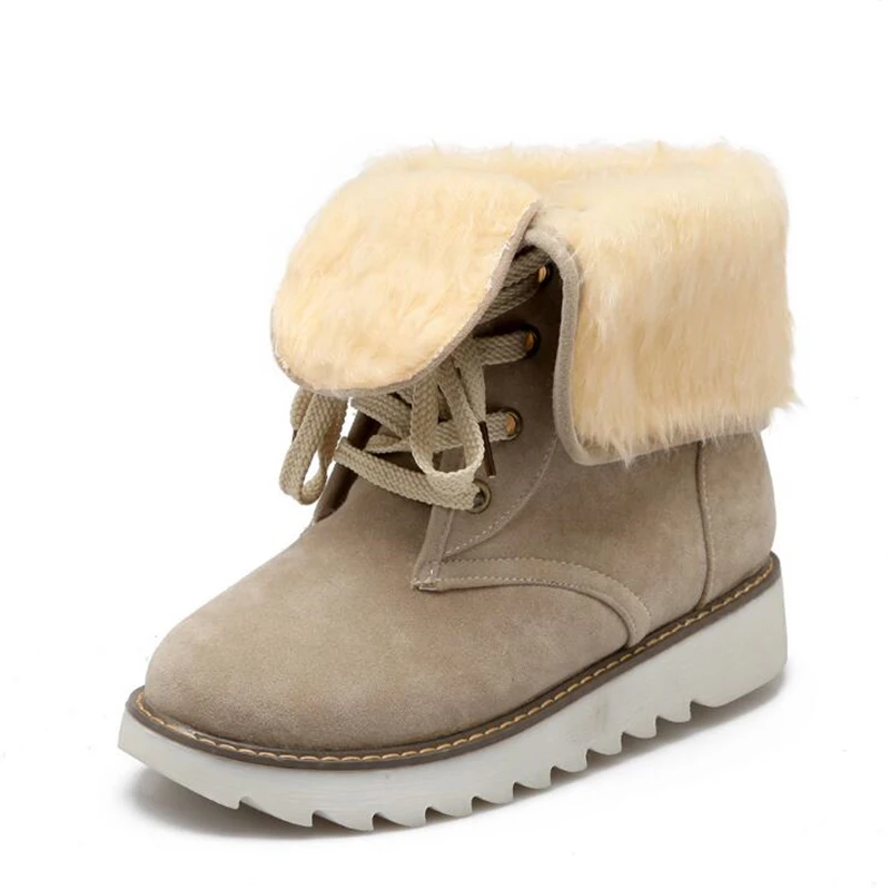 Women's Shoes boots warm and cold in winter lace up two styles of wearing thick fur lining short Martin boots snow boots New
Women's Shoes boots warm and cold in winter lace up two styles of wearing thick fur lining short Martin boots snow boots New